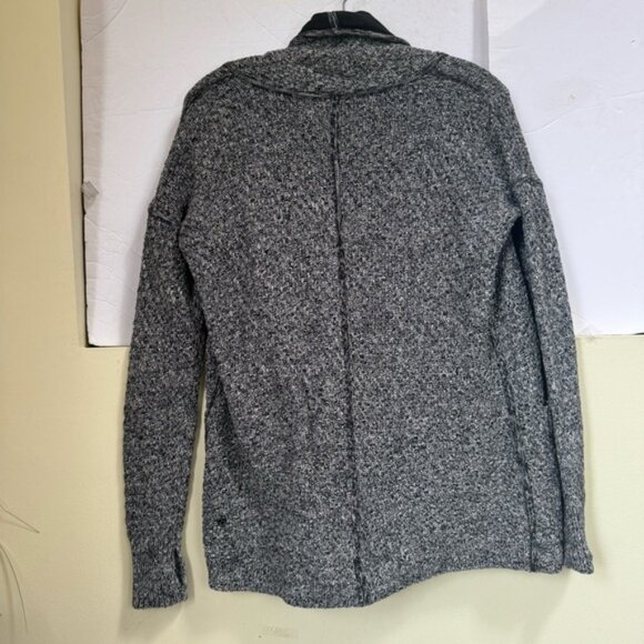 Lululemon Post Practice Cotton Cardigan Knit Sweater Pockets Top Snap Oversize S - Picture 7 of 15